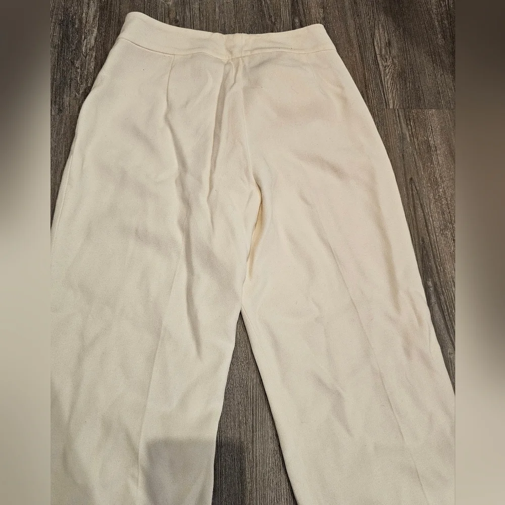 Tahari ASL Women's Cream Wide Leg Career Pants Size 2 - Picture 7 of 10
